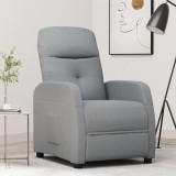 Cumpara ieftin Fotoliu rabatabil, gri deschis, material textil