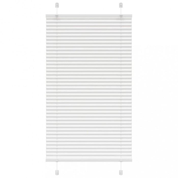 vidaXL Jaluzea plisată alb 80x100cm Lățime țesătură 79,4 cm poliester