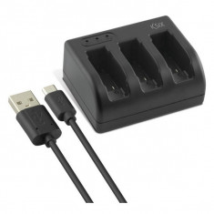 Incarcator de Baterii pentru GoPro KSIX Hero 5 USB-C Negru foto