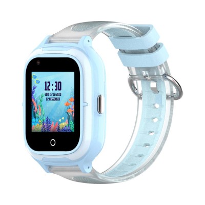 Ceas Smartwatch Pentru Copii, Wonlex KT23, Albastru, Nano SIM, 4G, Pedometru, Localizare GPS, Microfon, Monitorizare &amp;amp;amp; SOS foto