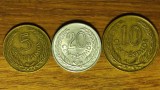 Uruguay - set de colectie monede mai rare - 5 + 10 + 20 centesimos anii 1960-1965 - foarte frumoase !