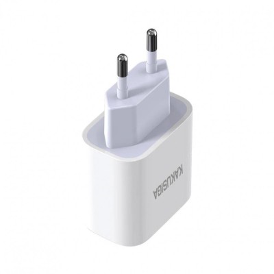 Adaptor priza, Fast Charging, USB-C, cu Power Delivery 20W, 3A, Alb (KSC-500) foto