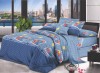 Lenjerie de pat matrimonial SUPER cu 4 huse de perna patrata, Pamina, bumbac mercerizat, multicolor