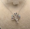 Lantisor Cu Pandativ DIn Argint --&quot;Deep Colorful Tree of Life&quot;- ARG144B, Argintboutique