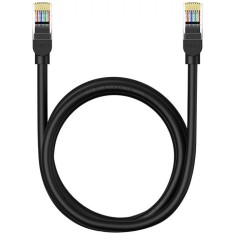 PATCH CORD UTP Baseus Cat5, fire din cupru, round cable, viteza maxima 1 Gbps, PVC, 1.5m, negru &quot;B00133206111-02&quot; (timbru verde 0.08 lei) - 6932172637