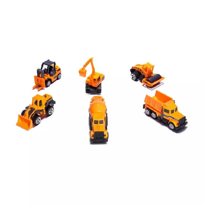 Set 6 mini masinute pentru constructii, Gonga&amp;reg; Galben foto