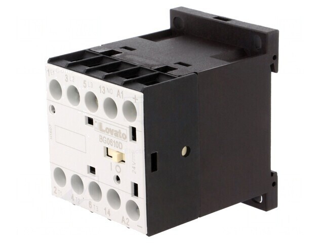 Contactor 3P 24VDC 6A NO x3 Contacte Auxiliare
