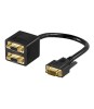 Splitter VGA - 2x VGA mama aurit dubla ecranare, Oem