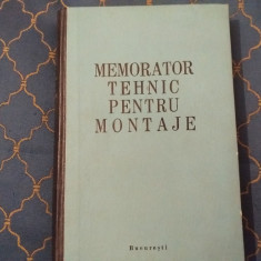 Memorator tehnic pentru montaje