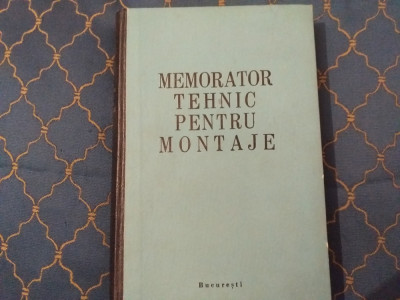 Memorator tehnic pentru montaje foto