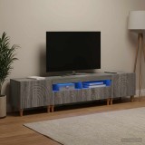 Cumpara ieftin Set de 3 piese pentru TV cu LED Sonoma gri Lemn prelucrat