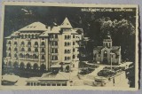 Fotografie Baile Herculane Hotel Cerna, perioada interbelica, 14x9 cm, alb-negru, stare buna