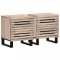 Gossi noptiere, 2 buc., 40x34x46 cm, lemn masiv mango albit
