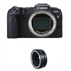 Aparat foto Mirrorless Canon EOS RP 26.2 Mpx Body Black cu Inel Adaptor Montura EF la EOS R foto