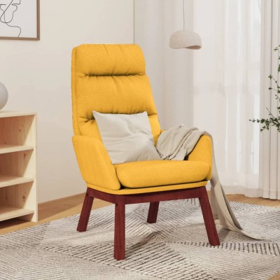 Gossi scaun de relaxare, galben mustar, material textil foto