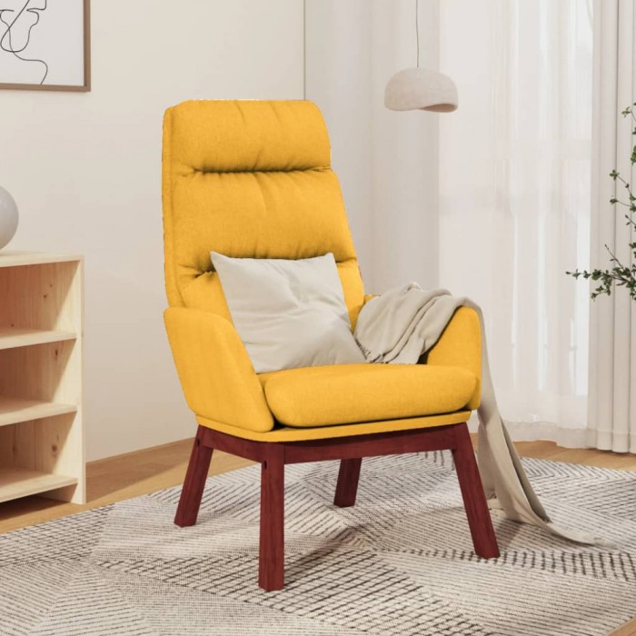 Gossi scaun de relaxare, galben mustar, material textil