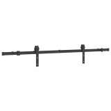 Cumpara ieftin Set feronerie pentru usa glisanta, negru, 183 cm, otel