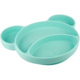 Cumpara ieftin Canpol babies Suction plate Bear farfurie compartimentată cu ventuză Turquoise 500 ml