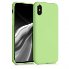 Husa pentru Apple iPhone X / iPhone XS, Silicon, Verde, 49982.214