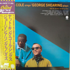 Vinil "Japan Press" Nat King Cole / George Shearing ‎– Nat King Cole Sings (-VG)