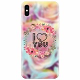 Husa silicon pentru Apple Iphone X, I Love You
