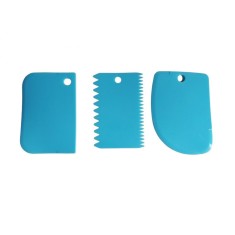 Set 3 Spatule flexibile pentru Ornare torturi, Albastru, 11 cm, 323COF-1