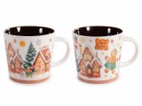 Set 2 cani Craciun portelan multicolor &Oslash; 9,5 cm x 9 H, 350 ml