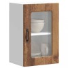 vidaXL Dulap Bucătărie Kalmar Lemn Vechi cu Sticlă 40x31x60cm Maro