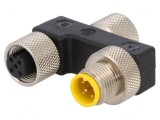 Adaptor &icirc;n T M12 Tată-Mamă x2 pentru DeviceNet/CANopen