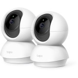 Cameră Wireless TP-LINK TAPO C200P2 (2-PACK), Cloud, De interior, Vedere nocturnă, Negru/Alb