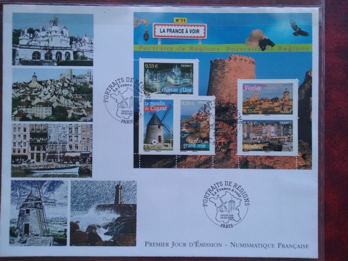 2008-Franta-Regiuni nr.11-II-F.D.C.-MNH