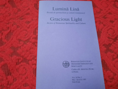 LUMINA LINA. REVISTA ORTODOXA VOL2/NR 2 -1997 RF6/2 foto