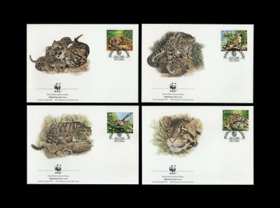 !!! MALAEZIA - LOT 4 FDC LEOPARDUL PATAT - 1995 foto