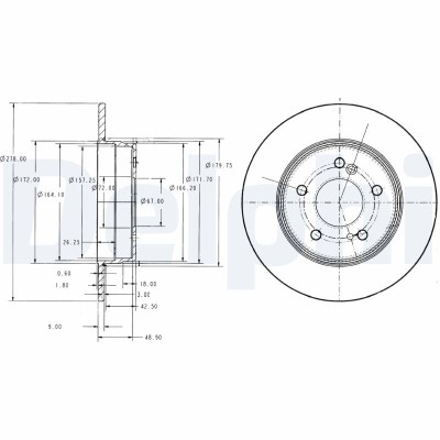 DELPHI BG3326C Disc frana foto