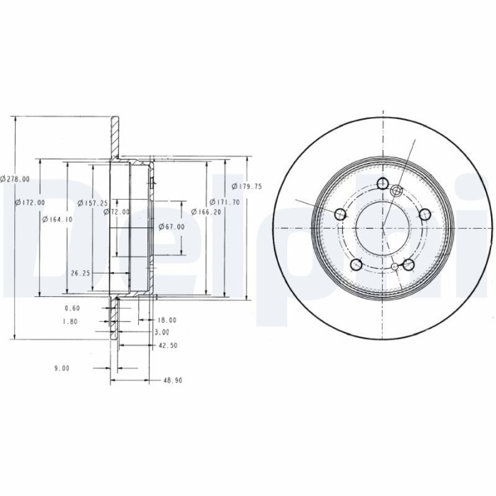 DELPHI BG3326C Disc frana