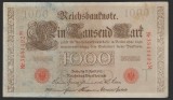 GERMANIA 1000 / 1.000 MARCI / MARK 1910 [19] P - 44b ,Serie Rosie , Sufix M , 7 cifre Litera T , VF+