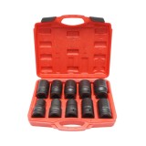 Trusa capete tubulare de impact 22-41 mm, patrat 1 inch, Cr-Mo, 10 piese Breckner Germany