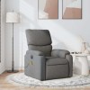 VidaXL Fotoliu de masaj rabatabil, gri &icirc;nchis, material textil 373423