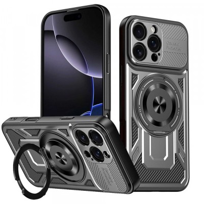 Husa pentru Apple iPhone 16 Pro Max, Techsuit, RuggedCam, Gri foto