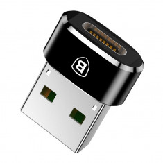 Adaptor Baseus Usb Tip C - Usb Conector Otg Negru CAAOTG-01