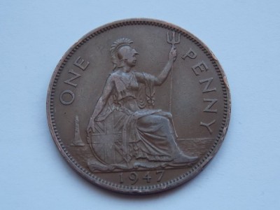 ONE PENNY 1947 GBR foto