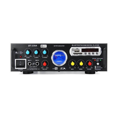 Amplificator audio cu Bluetooth, statie, USB, MP3, Radio FM, 2x30W, card SD, foto