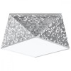 Lustră De Tavan Hexa Argint Pvc Cu 1 Bec Geometric Modern De Interior