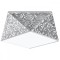 Lustră De Tavan Hexa Argint Pvc Cu 1 Bec Geometric Modern De Interior