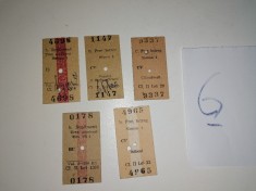LOT 5 BILETE TREN CFR - CALIMANESTI, PASCANI, SLATINA ..