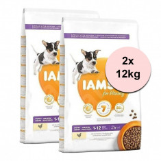 Iams Dog Puppy Small Medium Breed Pui 2 x 12 kg