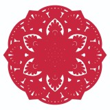 Cumpara ieftin Sticker decorativ, Mandala, Rosu, 60 cm, 7256ST-2, Oem
