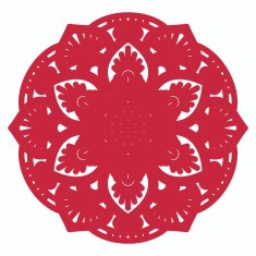 Sticker decorativ, Mandala, Rosu, 60 cm, 7256ST-2 foto