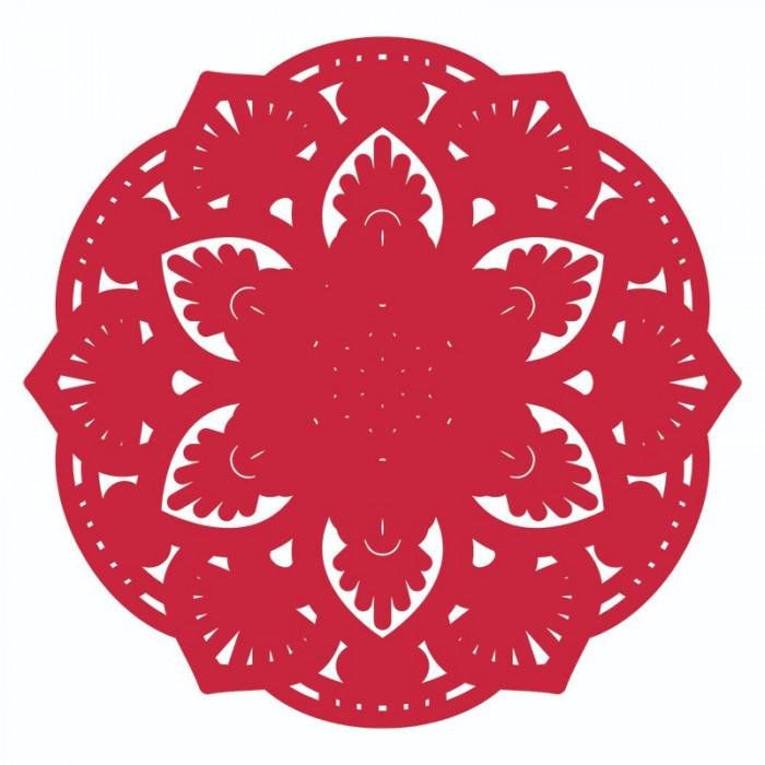 Sticker decorativ, Mandala, Rosu, 60 cm, 7256ST-2