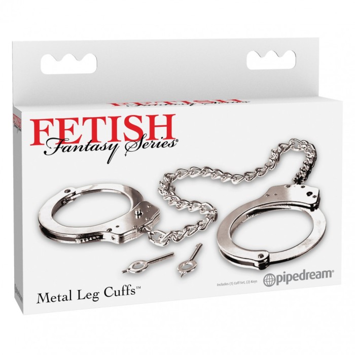 Catuse Metalice, Fetish Fantasy Series, pentru picioare, lant 69 cm, metal# (DB)